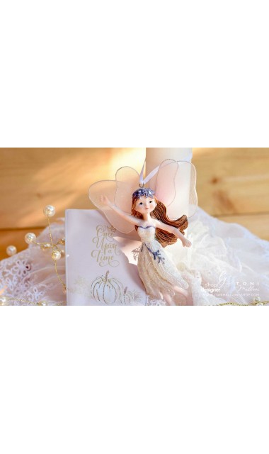 Trusou botez cu zana gold Tinkerbell si dovleci aurii cu somon si verde menta 17